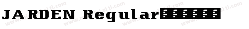 JARDEN Regular字体转换